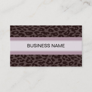 Leopard Print Skin and Plain Colour 6 Business Card