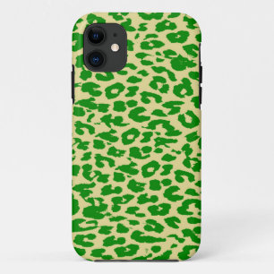 Leopard Print Skin (Green, Lime, Cornsilk) iPhone 11 Case