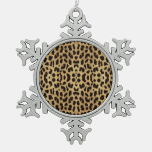 Leopard print Snowflake Ornament
