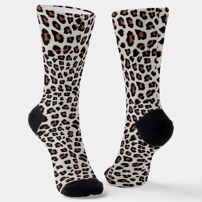 Leopard Print Socks (Angled)
