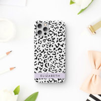 Leopard Print, Spots, Black And White, Your Name