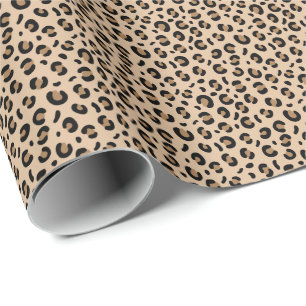Leopard Print, Spots, Brown Leopard Wrapping Paper