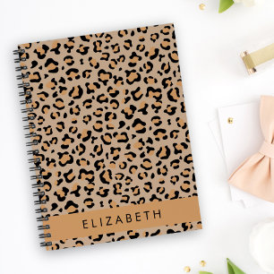 Leopard Print, Spots, Brown Leopard, Your Name Planner