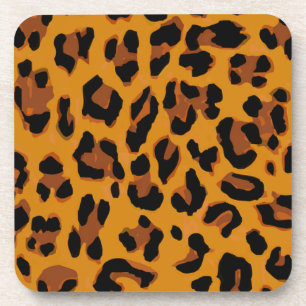 Leopard Print Spots Pattern Coaster