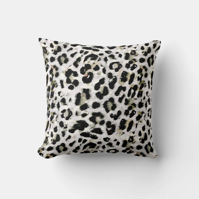 Leopard - print spotted animal-print cushion (Front)