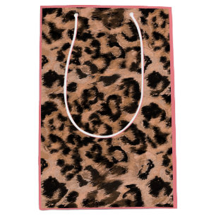 Leopard - print spotted animal-print medium gift bag