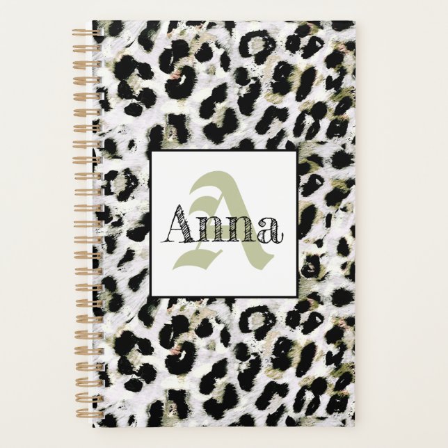 Leopard - print spotted animal-print planner (Front)