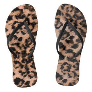 Leopard - print spotted animal-print thongs