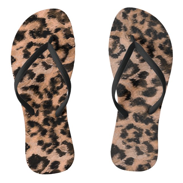 Leopard - print spotted animal-print thongs (Footbed)