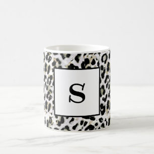 Leopard - print spotted Monogram, personalised, Coffee Mug