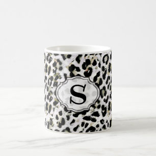 Leopard - print spotted Monogram, personalised, Coffee Mug