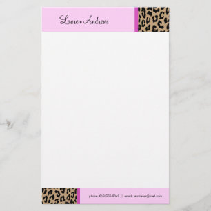 Leopard Print Stationery
