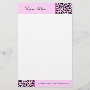 Leopard Print Stationery