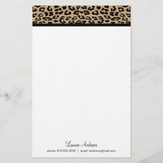Leopard Print Stationery