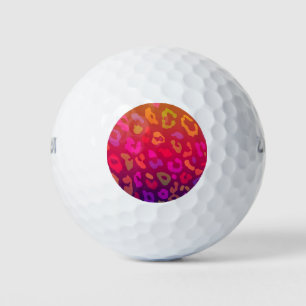 Leopard Print Summer Ombre Golf Balls