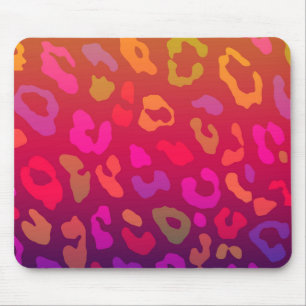 Leopard Print Summer Ombre Mouse Pad