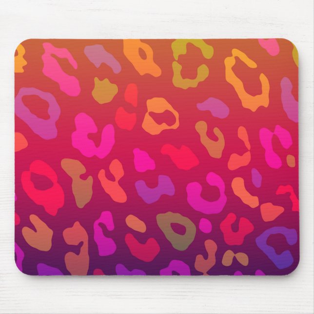 Leopard Print Summer Ombre Mouse Pad (Front)