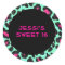 Leopard Print Sweet 16 Stickers