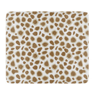 Leopard Print - Taupe Tan and White Cutting Board