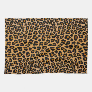Leopard print tea towel