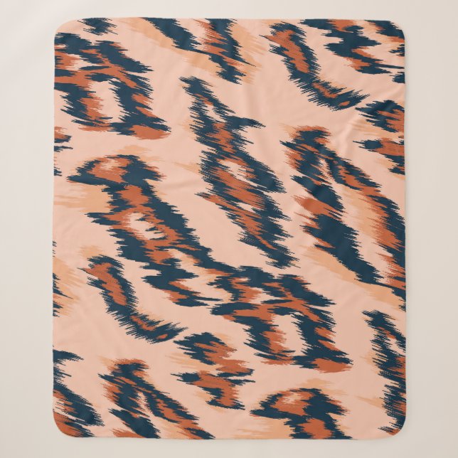 Leopard Print: Textile Seamless Design. Sherpa Blanket (Front)