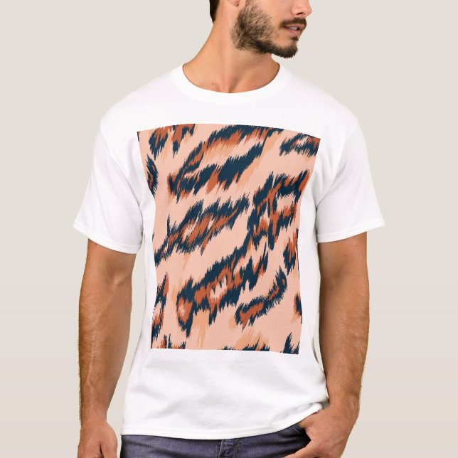 Leopard Print: Textile Seamless Design. T-Shirt (Front)