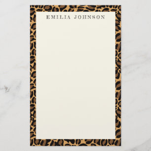Leopard print texture   Personalised Stationer Stationery