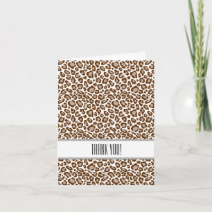 Leopard Print Thank You Card
