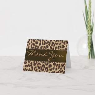 Leopard Print Thank You Card