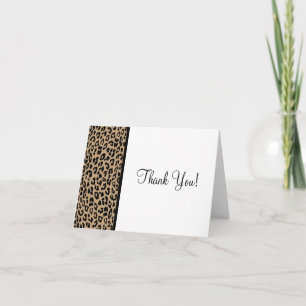 Leopard Print Thank You Card