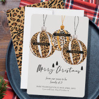 Leopard Print Tree Ornaments Christmas Pregnancy