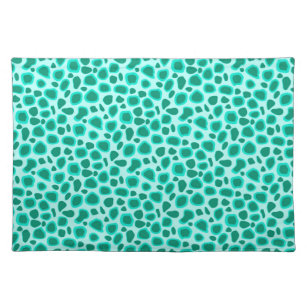 Leopard Print - Turquoise and Aqua Placemat