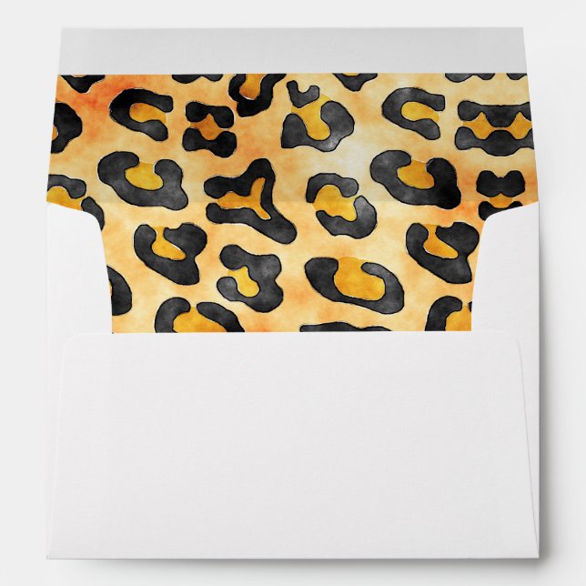 Leopard Print Watercolor Envelopes (Back (Bottom))