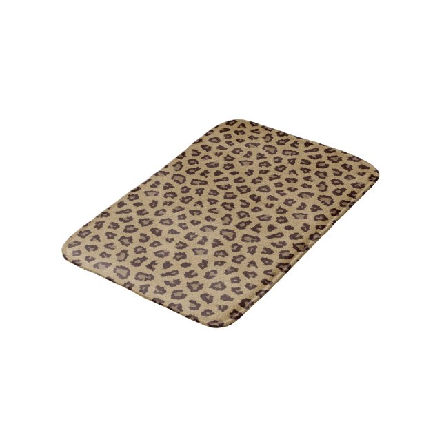 Leopard Print Wildlife Safari Bath Mat (Angled)