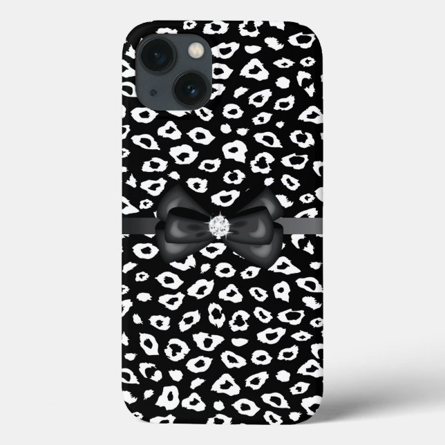 Leopard Print with Bow Case-Mate iPhone Case (Back)