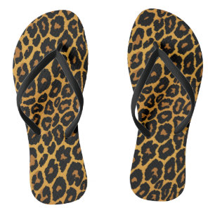 Leopard Print with Gradient Gold Thongs