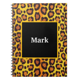 Leopard Print with Name Notebook