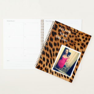 Leopard Print Your Photo Personalised Quote Planner