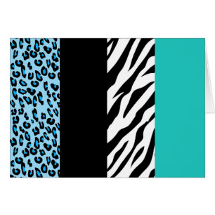 Leopard Print, Zebra Print, Animal Print, Blue