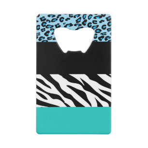 Leopard Print, Zebra Print, Animal Print, Blue