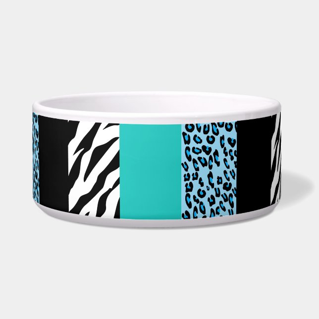 Leopard Print, Zebra Print, Animal Print, Blue (Front)