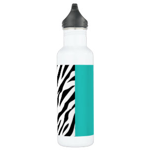 Leopard Print, Zebra Print, Animal Print, Blue 710 Ml Water Bottle