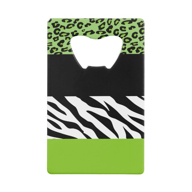 Leopard Print, Zebra Print, Animal Print, Green (Front)