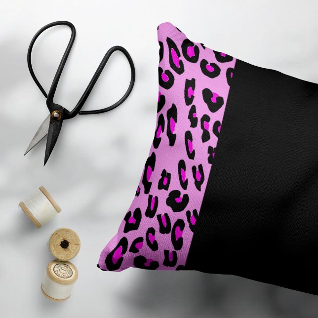 Leopard Print, Zebra Print, Animal Print, Pink Decorative Cushion (Creator Uploaded)