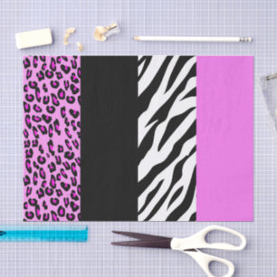 Leopard Print, Zebra Print, Animal Print, Pink Tissue Paper