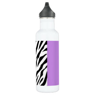 Leopard Print, Zebra Print, Animal Print, Purple 710 Ml Water Bottle