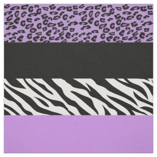 Leopard Print, Zebra Print, Animal Print, Purple Fabric