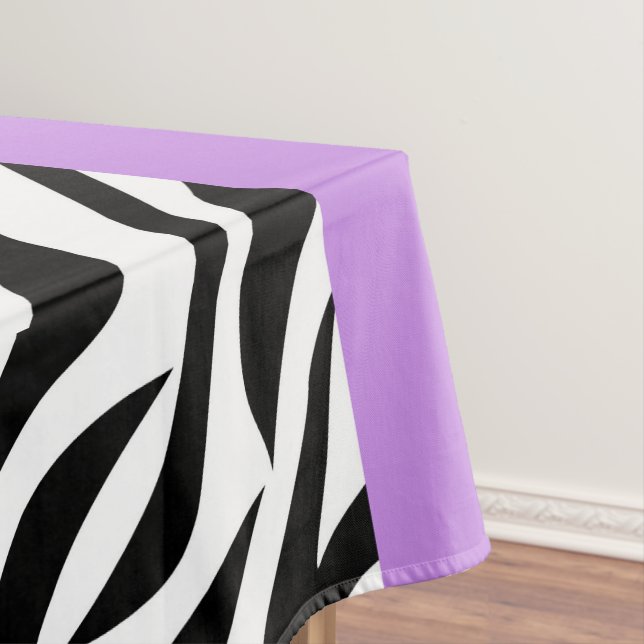 Leopard Print, Zebra Print, Animal Print, Purple Tablecloth (In Situ)