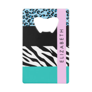 Leopard Print, Zebra Print, Blue, Your Name