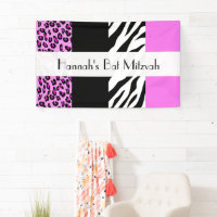 Leopard Print, Zebra Print, Pink, Bat Mitzvah